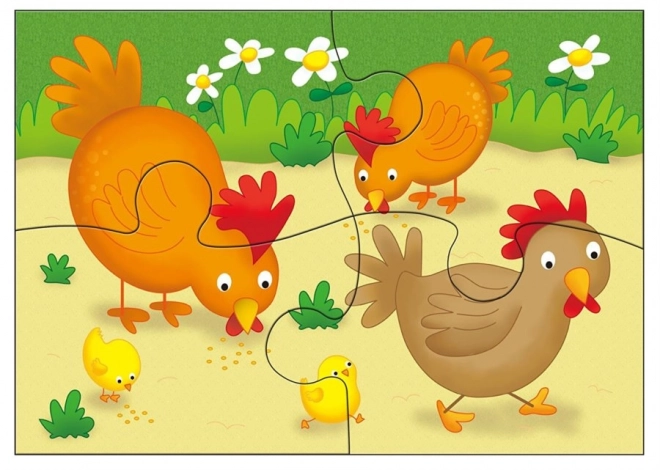 Puzzle Animali Domestici 4 in 1