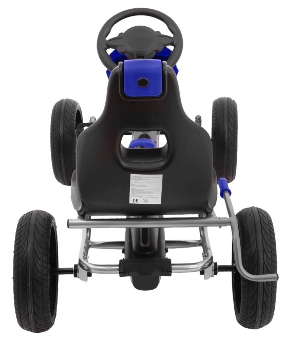 Grand Ride kart a pedali per bambini 3+ Blu + Ruote in EVA + Sedile regolabile + Freno a mano