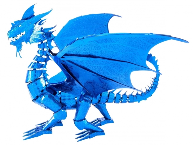 Puzzle 3D Metal Earth Drago Blu