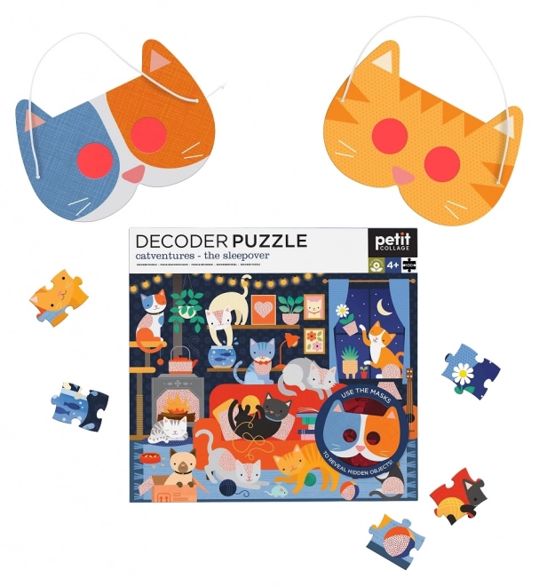 Puzzle Gatti 3D con 100 Pezzi di Petit Collage