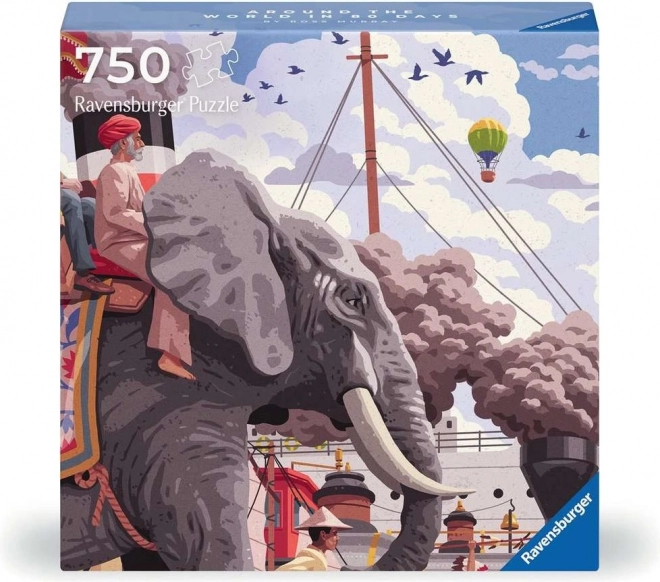 Puzzle quadrato Art & Soul: Il giro del mondo in 80 giorni - 750 pezzi