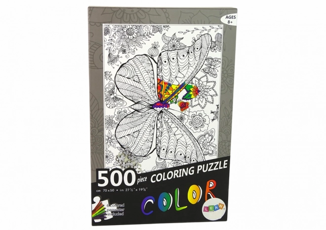 Puzzle da Colorare 500 Pezzi Farfalla