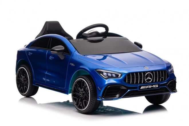 Auto a batteria Mercedes CLA 45s AMG blu metallizzato 4x4