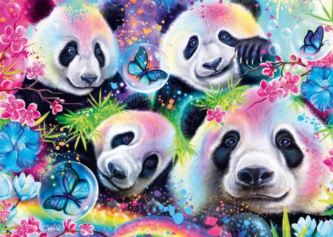 Puzzle Neon: Pandy 1000 pezzi