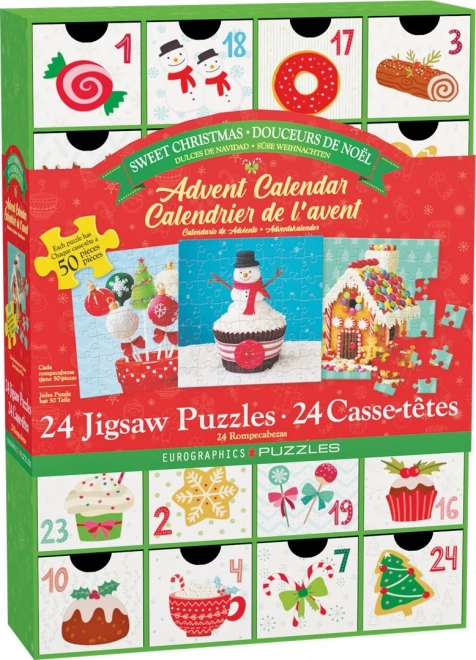 Calendario dell'Avvento Puzzle: Dolci Natale