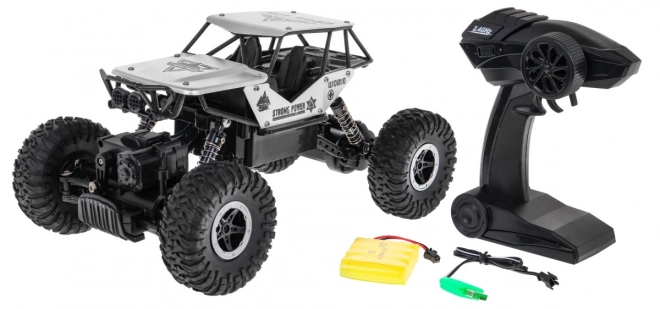 Crawler fuoristrada radiocomandato per bambini 6+ argento scala 1:18