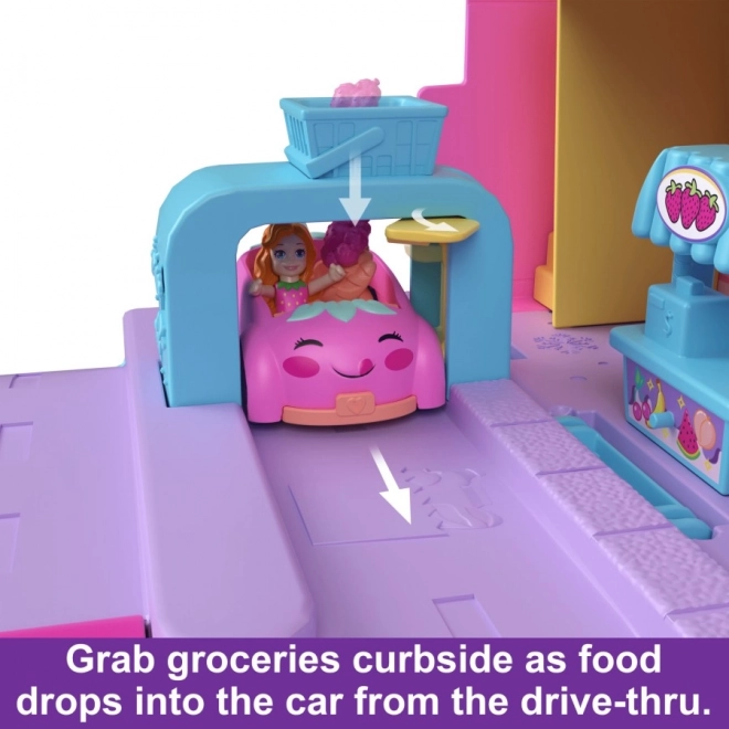 Polly Pocket Pollyville Supermercato portatile a forma di frutta