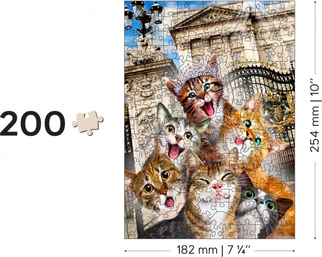 Puzzle in Legno Londra con Gatti 200 Pezzi