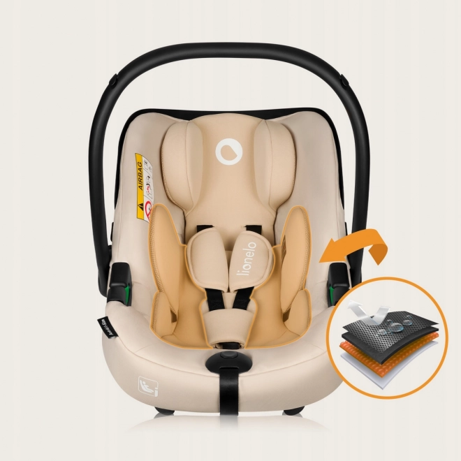 Lionelo seggiolino auto Astrid i-Size 40-87 cm, sabbia beige