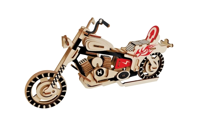 Puzzle 3D in legno - Motocicletta Colore HD