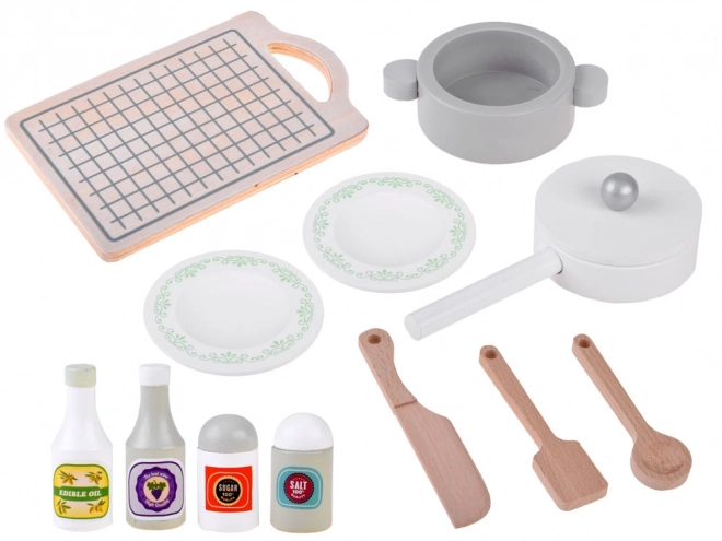 Grande cucina in legno per bambini con accessori