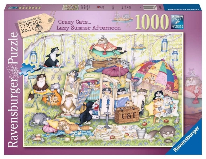 Puzzle Crazy Cats: Pomeriggio estivo di Ravensburger