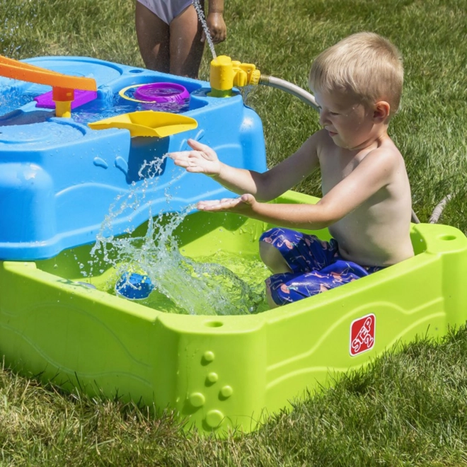 Tavolo Acquatico con Scivolo e Ombrello + Piscina