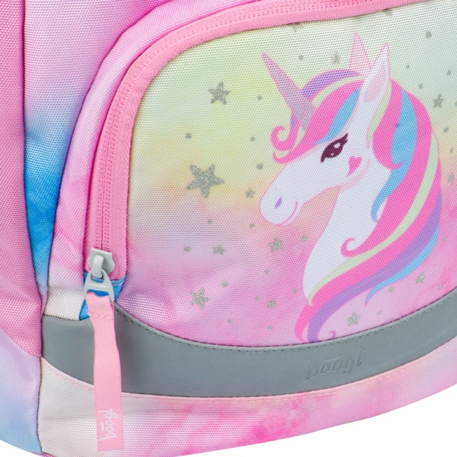 Set zaino, astuccio e borsa Airy Rainbow Unicorn di BAAGL