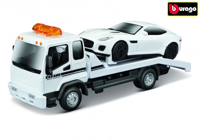 Camion rimorchio piatto STR FIRE con Jaguar F-Type R Dynamic