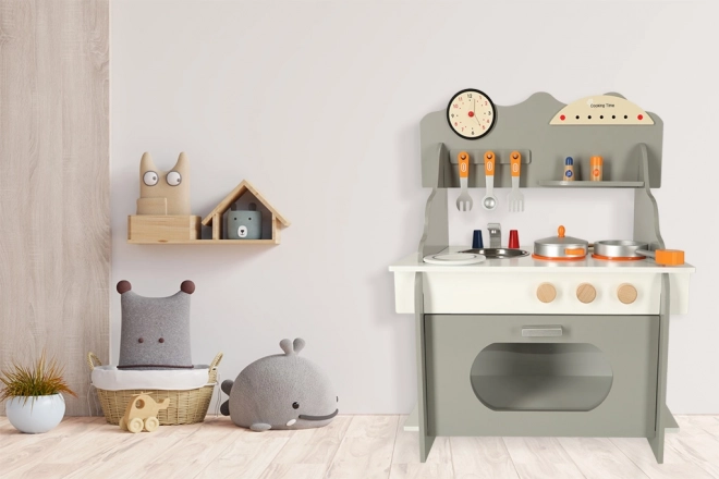 Cucina in Legno per Bambini con Angolo e Accessori