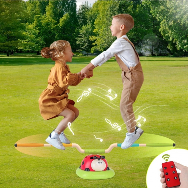 WOOPIE Gioco interattivo per bambini 3 in 1: Lanciarazzi, Corda, Gioco con bersaglio Coccinella