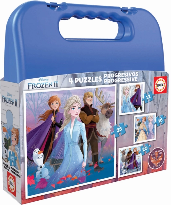 Educa puzzle valigetta Frozen 2, 4 puzzle in 1