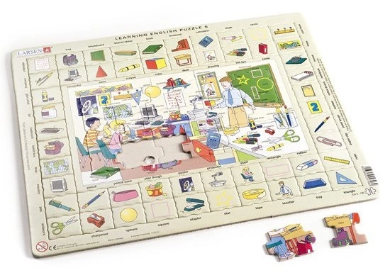 Puzzle LARSEN per l'apprendimento dell'inglese a scuola 70 pezzi