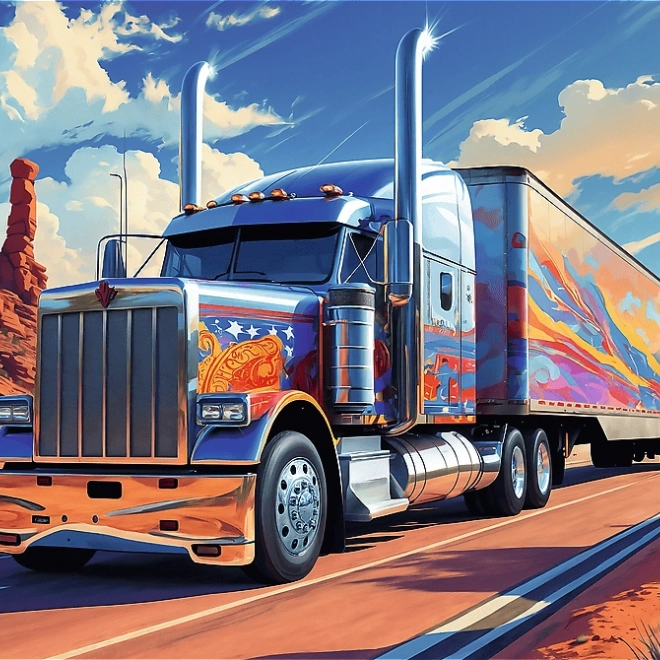 Puzzle Camion sulla strada 160 pezzi