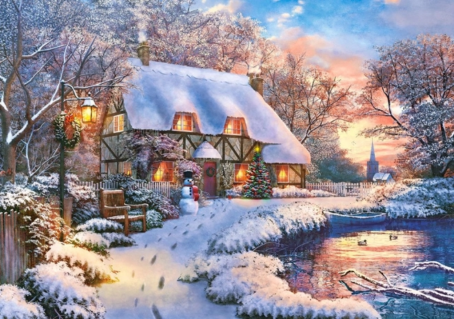 Puzzle 500 pezzi Cottage Invernale