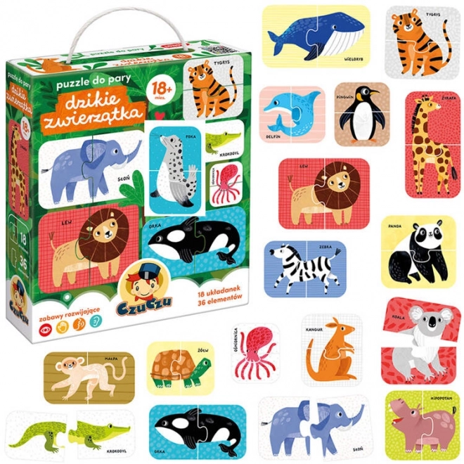 Puzzle animali selvatici per bambini