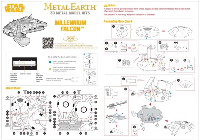 Puzzle 3D Metal Earth Star Wars Millennium Falcon