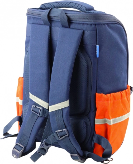 Zaino scolastico con dinosauri con cinturino pettorale 22L blu