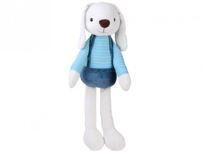 Coniglio di peluche in giacca – azzurro