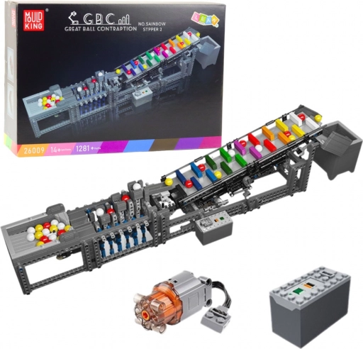 Set di costruzione pista a biglie con motore elettrico – 1281 pezzi