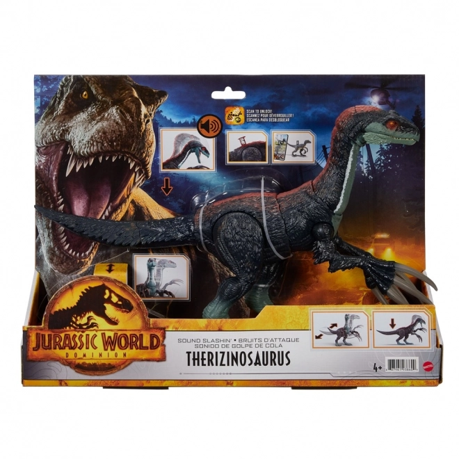 Figura Jurassic World Therozinosauro Attacco con Suono