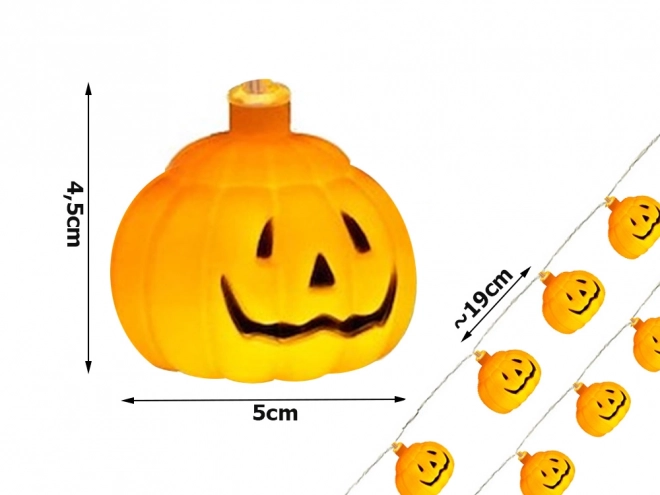 Luci a zucca LED Halloween da 200 cm