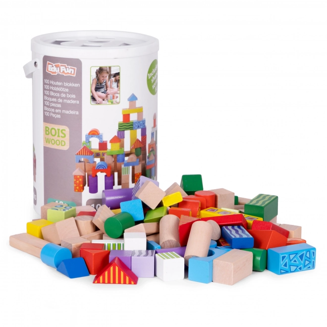 Blocchi in legno per bambini 100 pezzi ECOTOYS