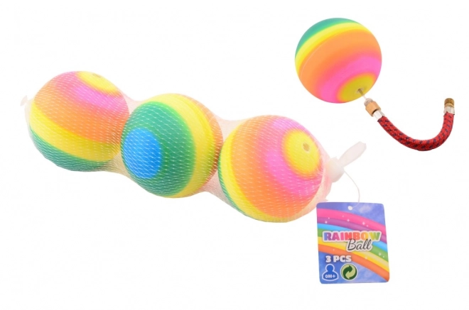 Palle arcobaleno 8 cm confezione da 3