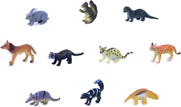 10 mini figurine realistiche