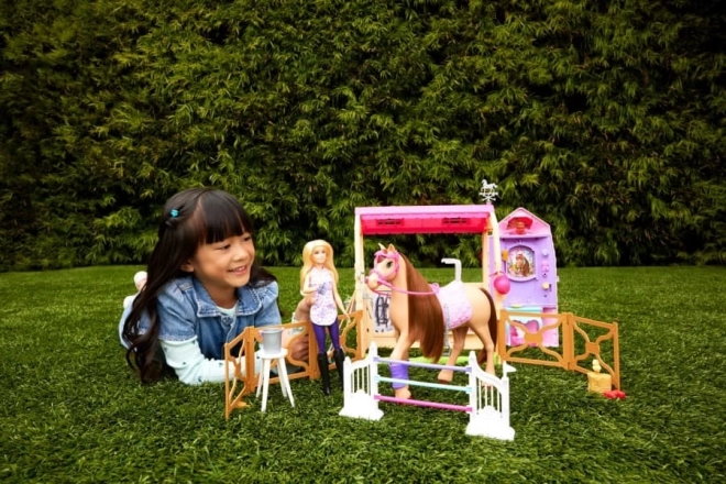 Set Stalla e Cavallo Barbie con Accessori