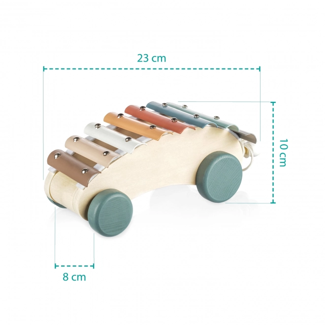 Xilofono in legno con ruote