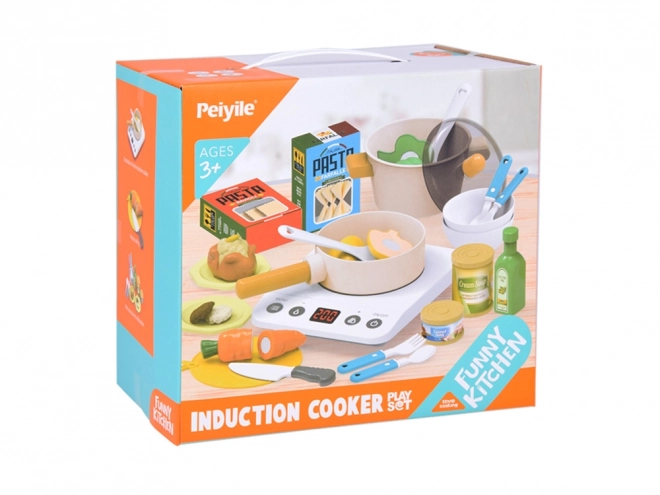 Cucina Induzione con Set Accessori da Cucina per Bambini