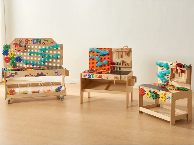 Masterkidz Set di Accessori per il Banco da Lavoro STEM 111 pezzi