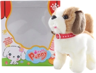 Cagnolino di peluche che cammina e abbaia a batterie