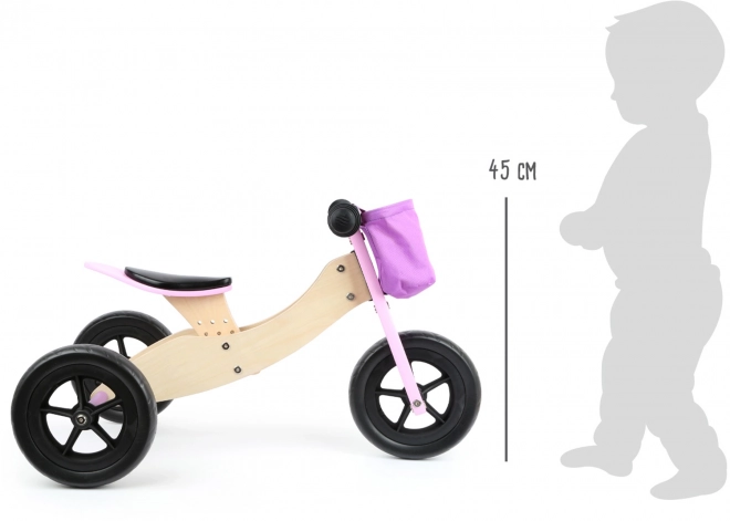 bicicletta senza pedali in legno Maxi Small Foot 2 in 1 rosa