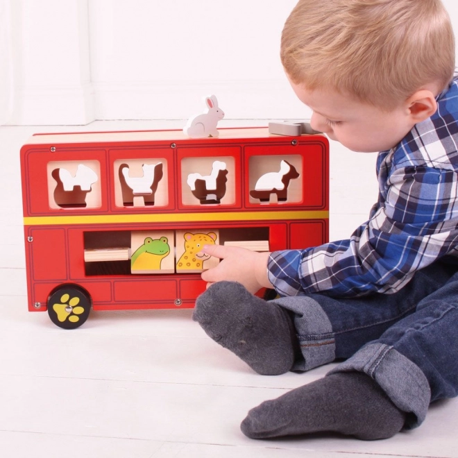 Autobus di legno con animali di Bigjigs Toys