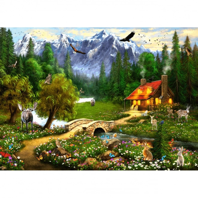 Puzzle Casa di montagna Brain Tree 1000 pezzi