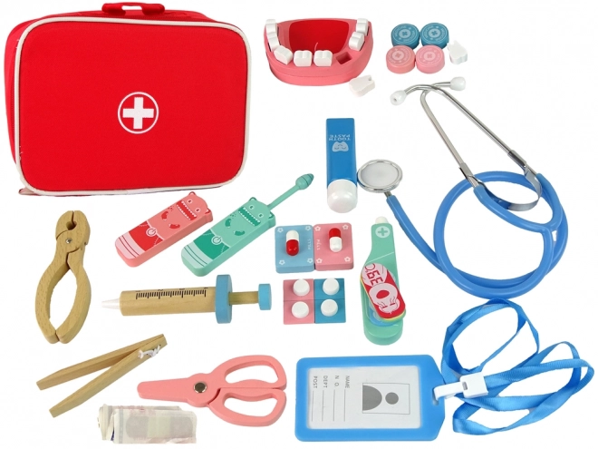 Set di primo soccorso medico in legno