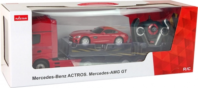 Macchinina R/C Mercedes-Benz con pianale - rosso