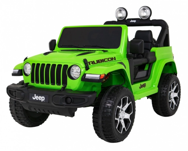 Jeep Wrangler Rubicon batteria per bambini Verde + Telecomando + Radio MP3 LED + Ruote EVA