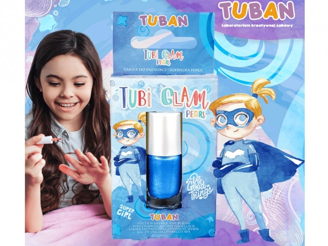 Smalto per unghie Tubi Glam - perla blu