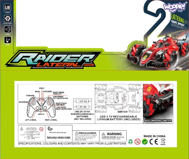Auto acrobatico RAIDER telecomandato con effetto fumo