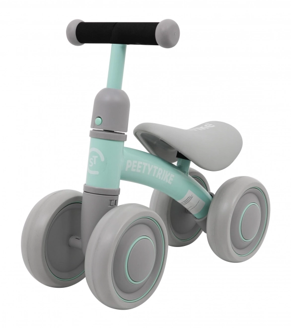 Primo Triciclo Senza Pedali per Bambini Verde a 4 Ruote PettyTrike