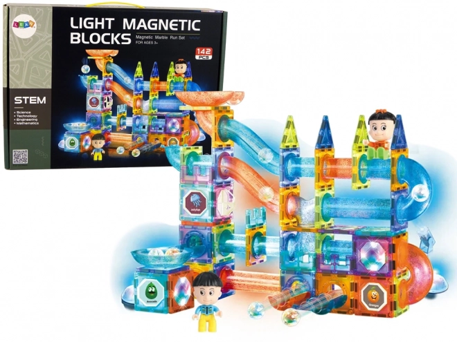 Scivolo Luminoso per Biglie con Blocchi Magnetici